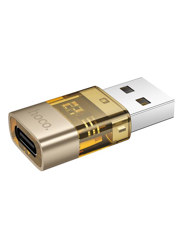 Adapter USB A do USB C Hoco UA36C złoty