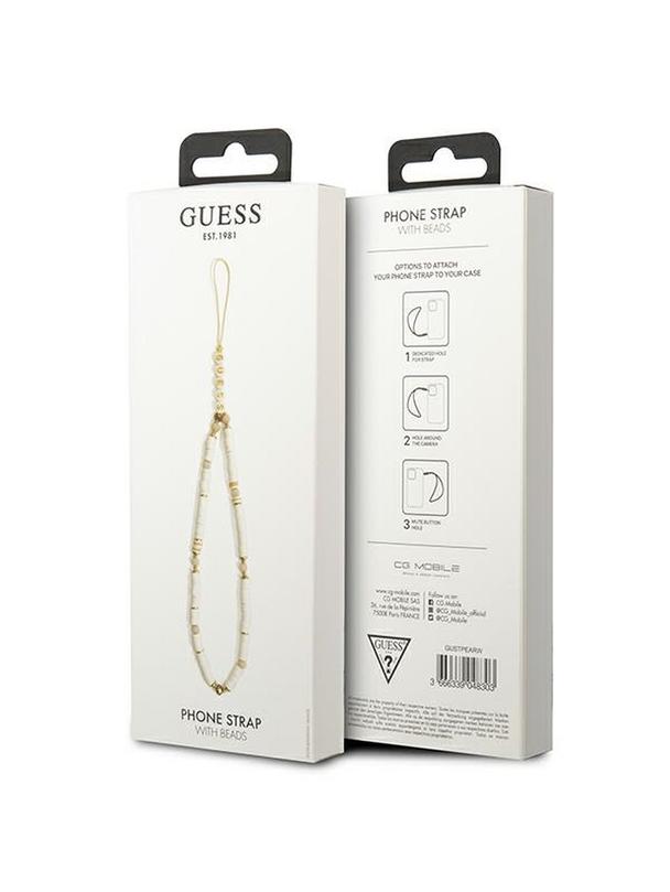 GUESS zawieszka GUSTPEARW (Heishi Beads) biała