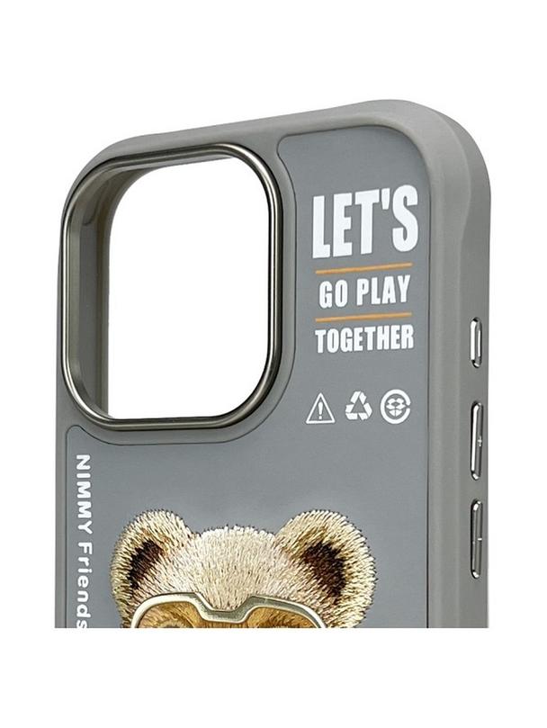 NIMMY futerał COOL&CUTE 2.0 Bear do IPHONE 16 Pro Max szary