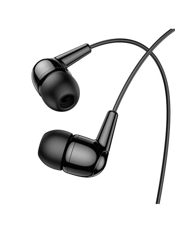 Słuchawki przewodowe douszne USB C Hoco M97 czarne