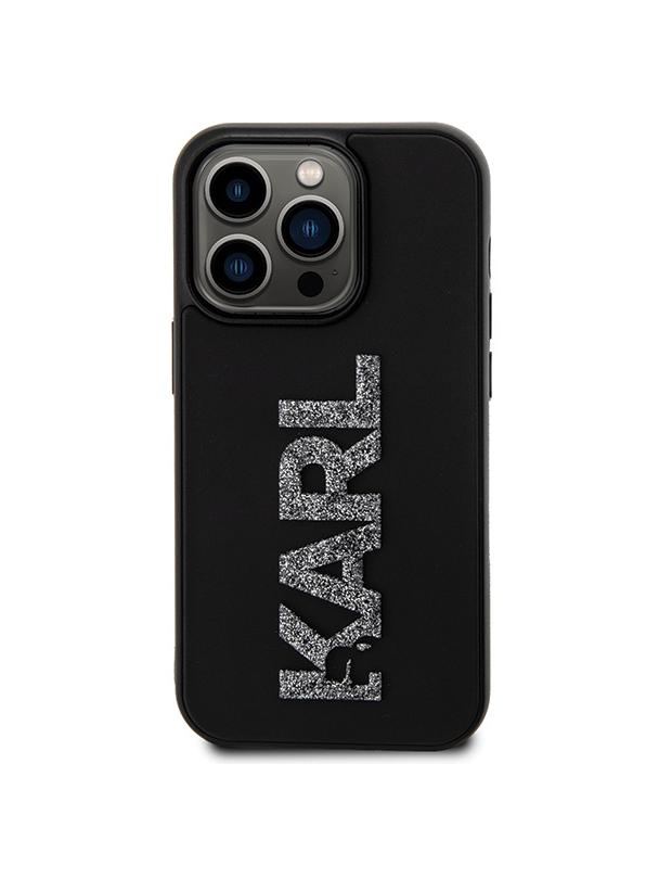 KARL LAGERFELD futerał do IPHONE 15 Pro Max KLHCP15X3DMBKCK (3D Logo Glitter) czarny