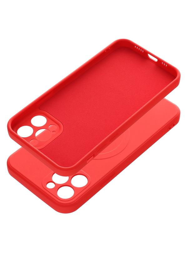 Futerał SILICONE MAG COVER kompatybilny z MagSafe do IPHONE 12 Pro czerwony