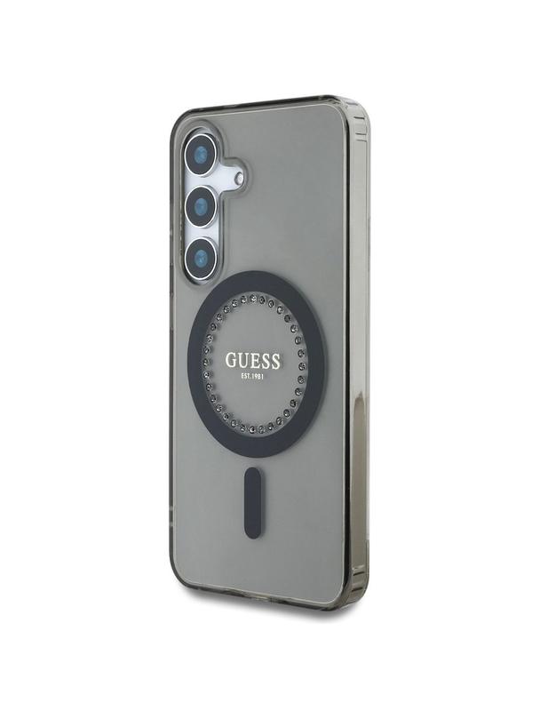 GUESS futerał do SAMSUNG S25 GUHMS25SPFTDTEK (Magnetic IML Rhinestones) czarny