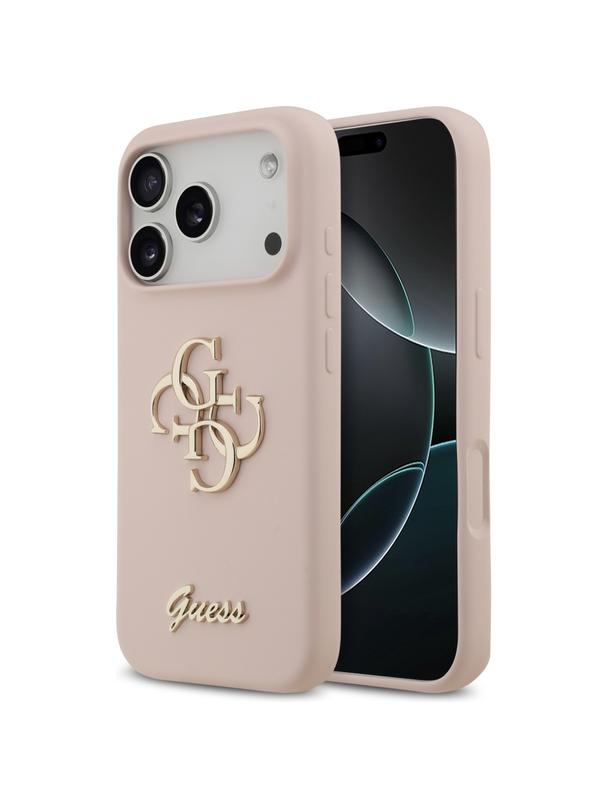 GUESS futerał do IPHONE 17 Pro GUHCP17LSC4GSMP (Silicone W/ Big 4G Script) różowy