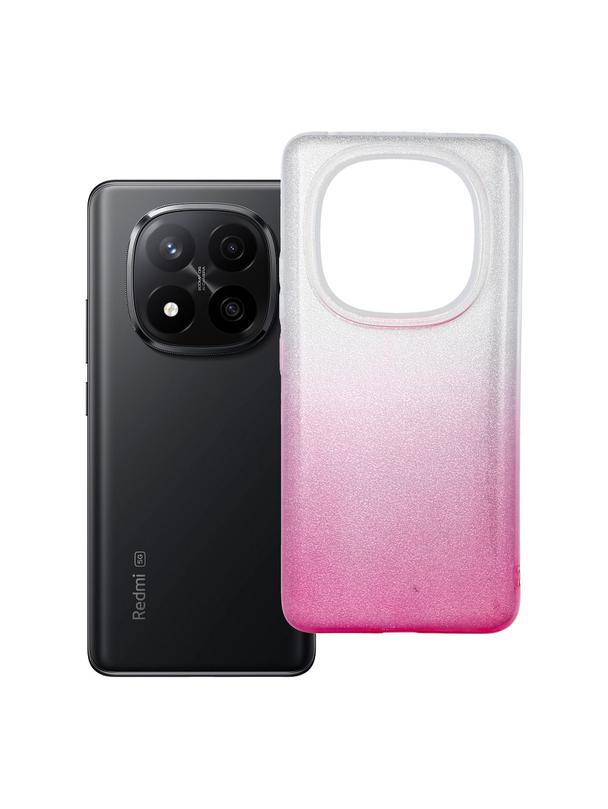 Futerał do Xiaomi Redmi NOTE 14 PRO PLUS 5G Shining transparentny różowy