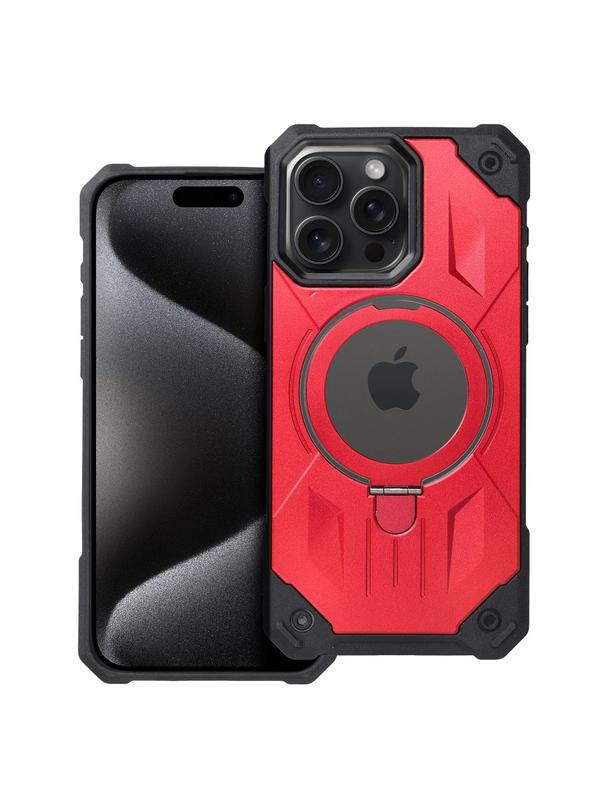 Futerał ARMOR MAG COVER kompatybilny z MagSafe do IPHONE 15 Pro Max czerwony