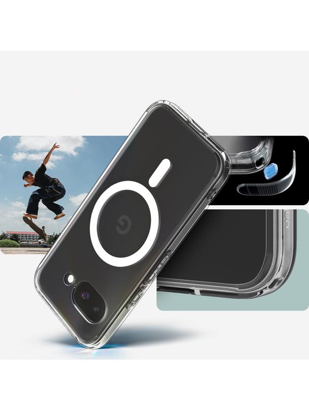 SPIGEN futerał ULTRA HYBRID MAG kompatybilny z MagSafe do GOOGLE PIXEL 9A clear/white