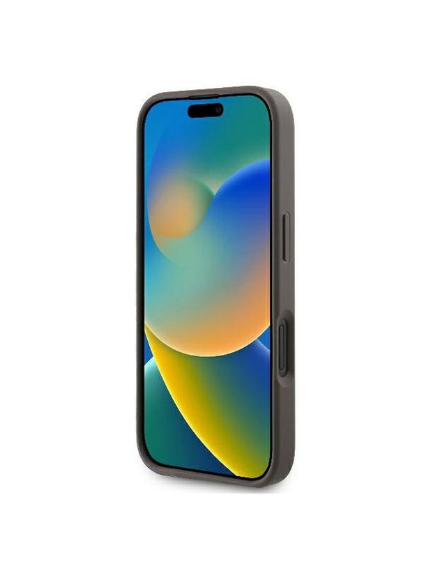 GUESS futerał do IPHONE 16 GUHCP16SP4TDPW (PU Leather 4G Triangle Strass) brązowy