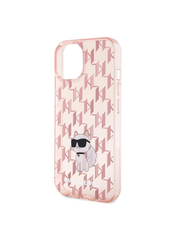KARL LAGERFELD futerał do IPHONE 15 KLHCP15SHNCMKLP (Monogram) różowy