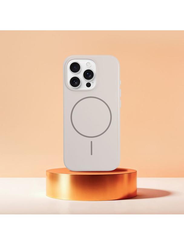 Glossy Mag Cover kompatybilny z MagSafe pasuje do IPHONE 15 PLUS biały