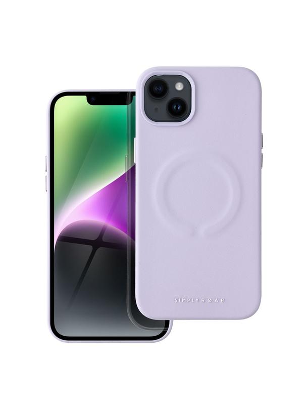 ROAR futerał LEATHER MAG kompatybilny z MagSafe do IPHONE 14 Plus Fioletowy