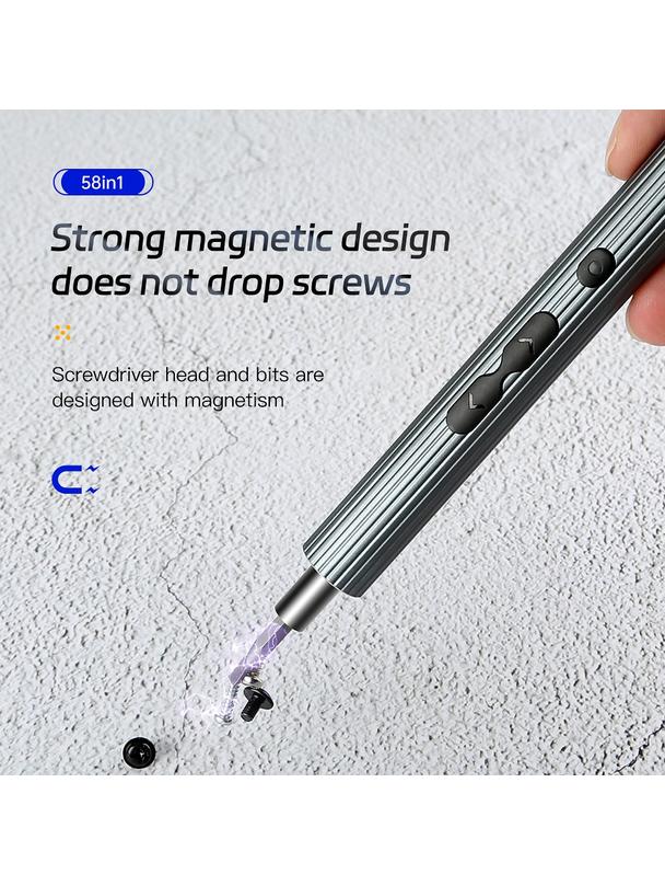 UF-TOOLS - Wkrętak elektryczny N20 z wymiennymi bitami i magnetyzerem 58w1