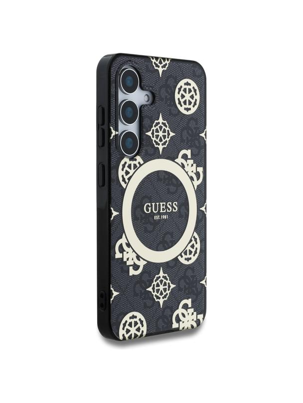 GUESS futerał do SAMSUNG S25 GUHMS25SH4PYEEK (Magnetic IML Peony on 4G Background) czarny