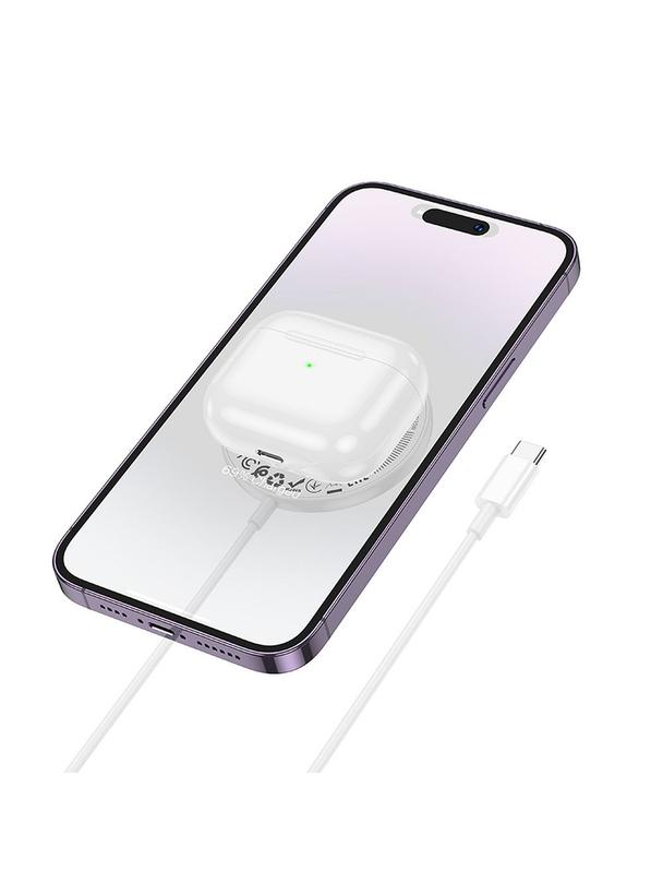 Ładowarka indukcyjna Hoco 2A 15W zgodna z MagSafe z wyświetlaczem CW61 biała