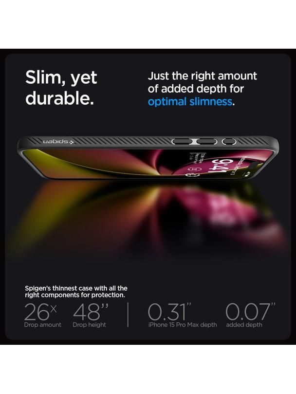 SPIGEN futerał LIQUID AIR do IPHONE 15 Pro Max matte black