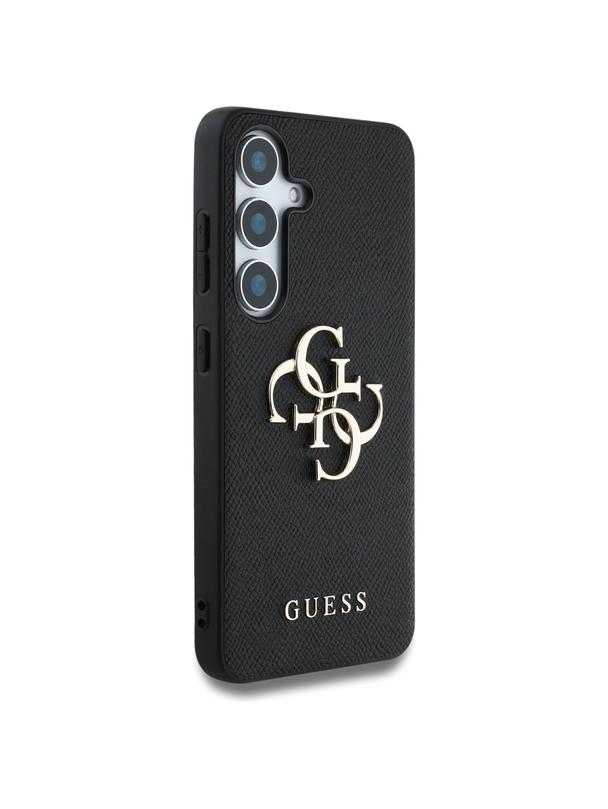 GUESS futerał do SAMSUNG S25 GUHCS25SPGT4MBK (PU Grained Big 4G and Classic Logo) czarny