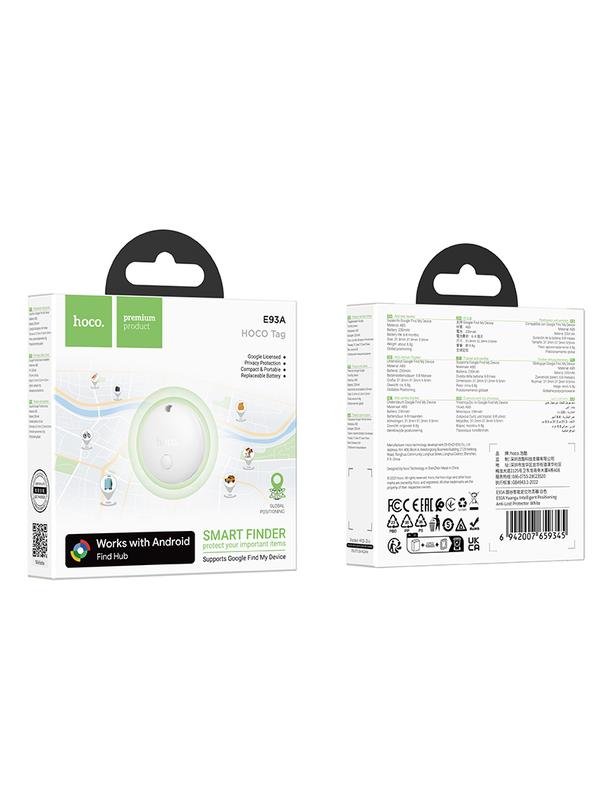 Lokalizator zgodny z Google Find My Device Hoco E93A czarny