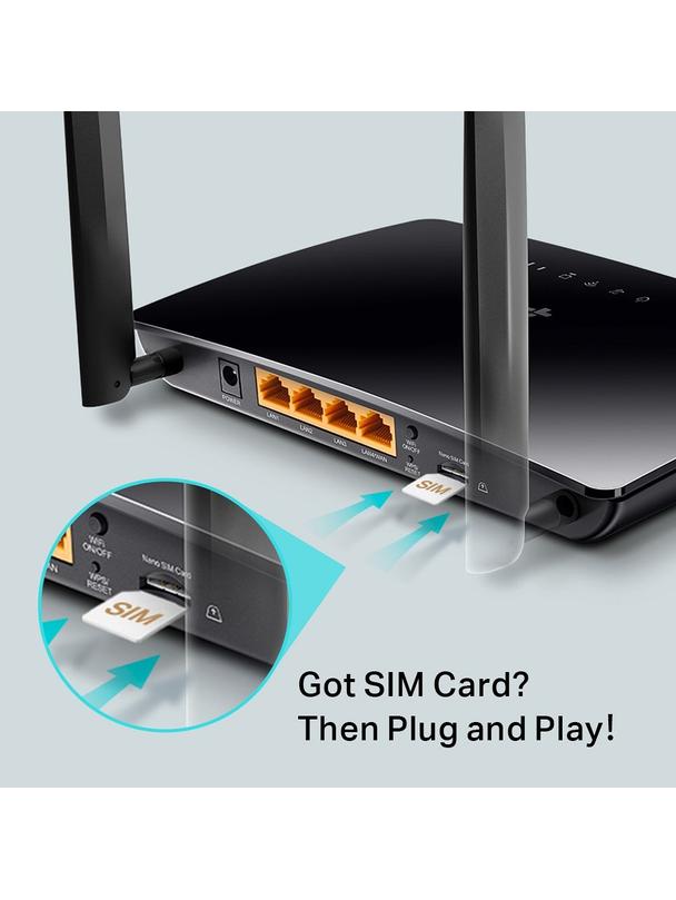 TP-LINK router Wi-Fi 4G LTE wejście karta SIM TL-MR6400
