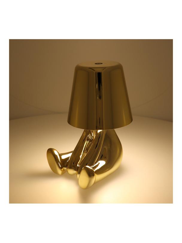 Lampka nocna GOLD MAN Art Deco siedzący (wzór 5) MLTL
