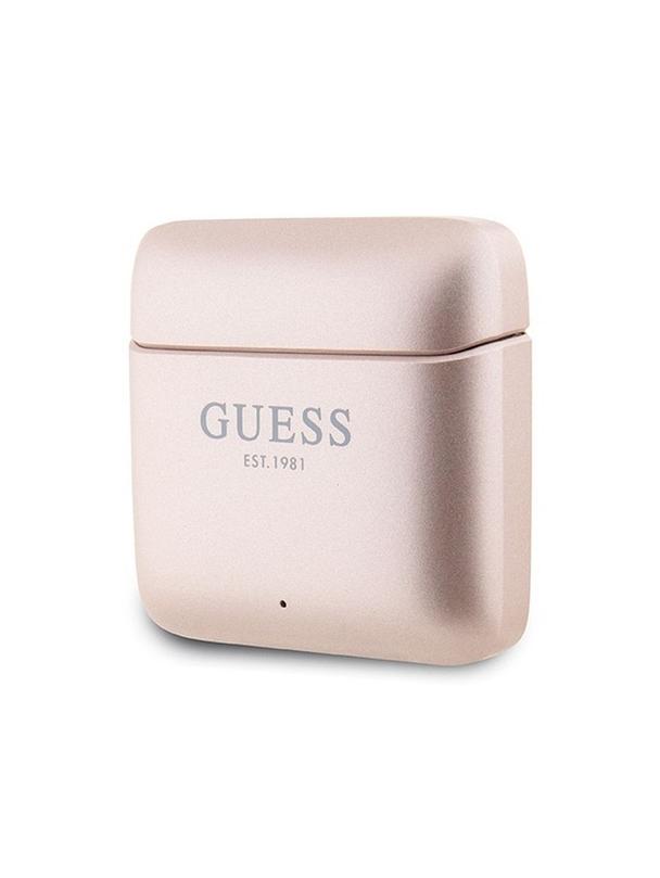 GUESS słuchawki bezprzewodowe bluetooth TWS + stacja dokująca GUTWSSU20ALEGP (Printed Logo) złoty róż