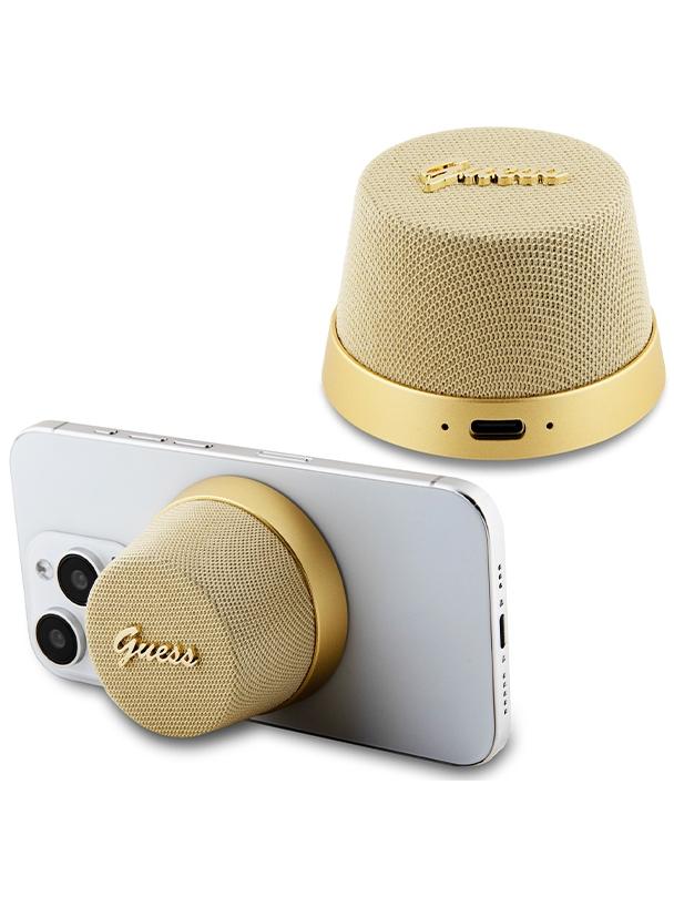 Głośnik bluetooth Guess Magnetic Script Metal GUWSC3ALSMD złoty
