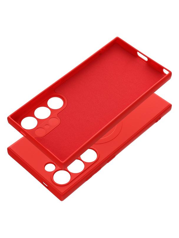 Futerał SILICONE MAG COVER kompatybilny z MagSafe do SAMSUNG S24 Ultra czerwony