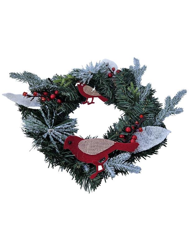 Stroik świąteczny wieniec dekoracyjny 30 cm RC-K-512 zielony