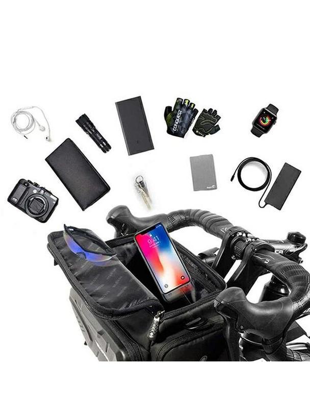 WILDMAN sakwa rowerowa na kierownicę na zamek 4L GS6 czarna