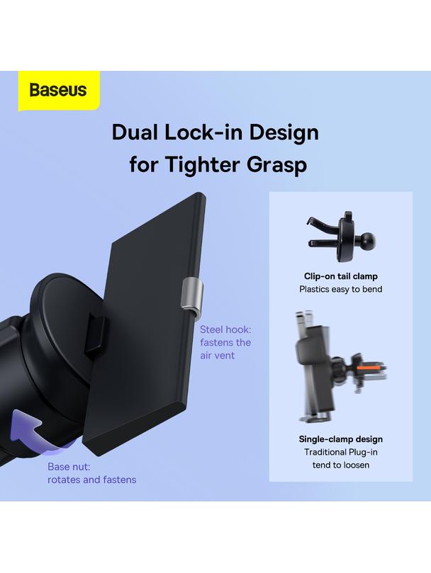 BASEUS uchwyt samochodowy grawitacyjny do kratki SUJS000001 czarny