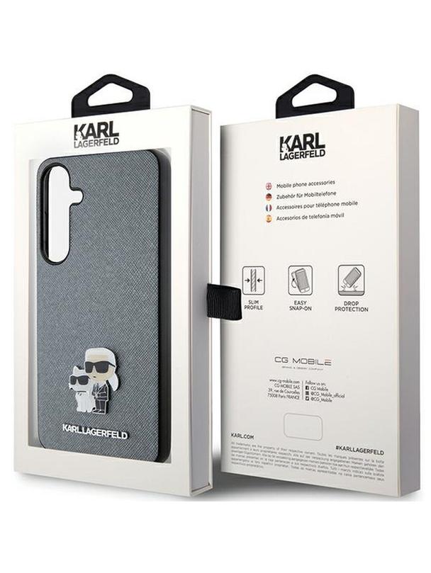 KARL LAGERFELD futerał do SAMSUNG S24 Plus KLHCS24MPSAKCMPG (SAFFIANO KC PIN) szary