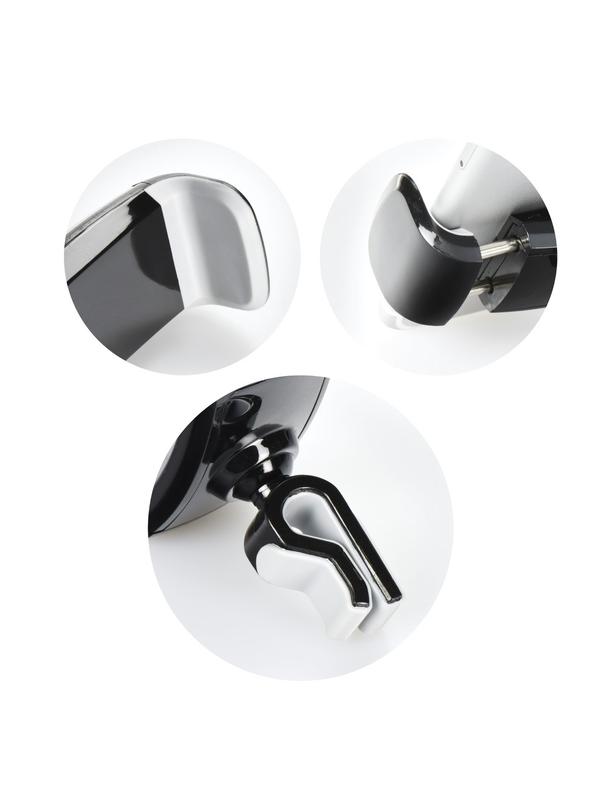 Uchwyt samochodowy do kratki 360 SILK czarno szary