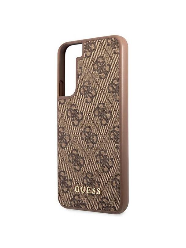 GUESS futerał do SAMSUNG S22 GUHCS22SG4GFBR (4G Metal Gold Logo) brązowy
