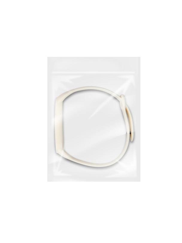 Pasek silikonowy do XIAOMI Mi Band 5 / 6 / 7 kremowy (11)