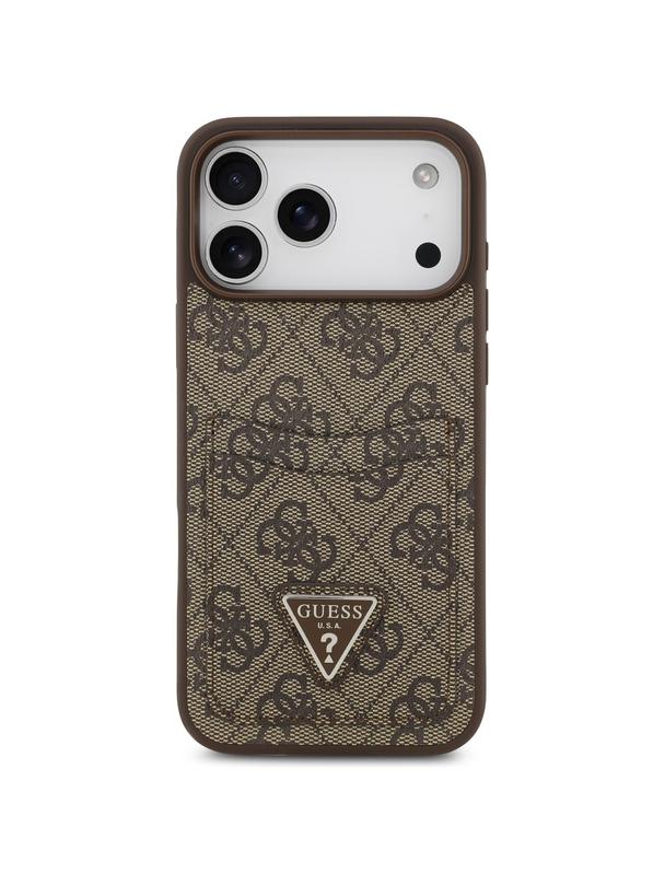 GUESS futerał do IPHONE 17 Pro Max GUHCP17XP4TPW (4G Double Card Triangle) złoty