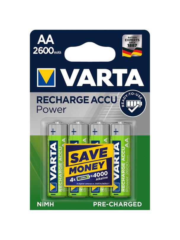 VARTA bateria akumulatorowa R6 (AA) 2600mAh Accu Power 4 szt