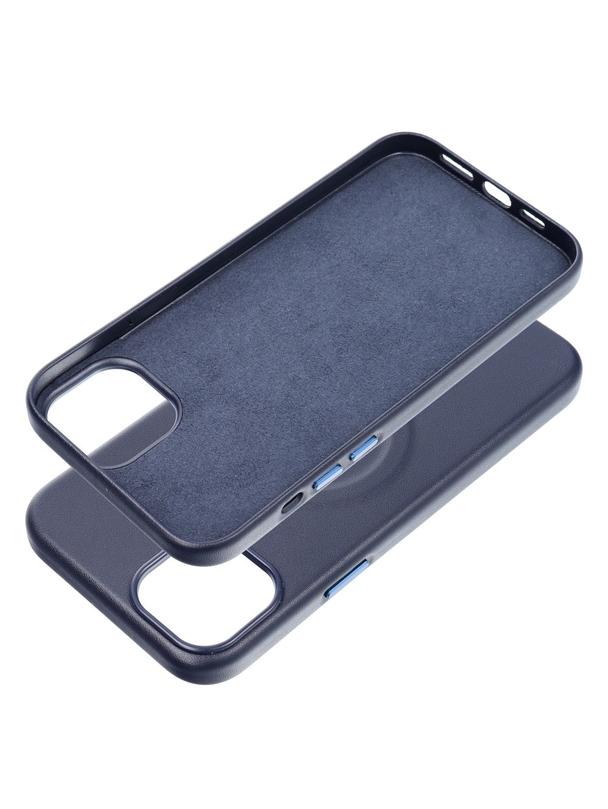ROAR futerał LEATHER MAG kompatybilny z MagSafe do IPHONE 15 Plus Granatowy