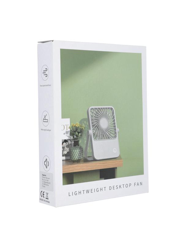 Wentylator / wiatrak biurkowy z regulowaną podstawką HX-122 biały