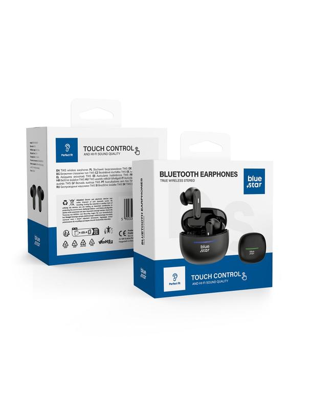 Słuchawki bezprzewodowe douszne Blue Star BK44 TWS czarne