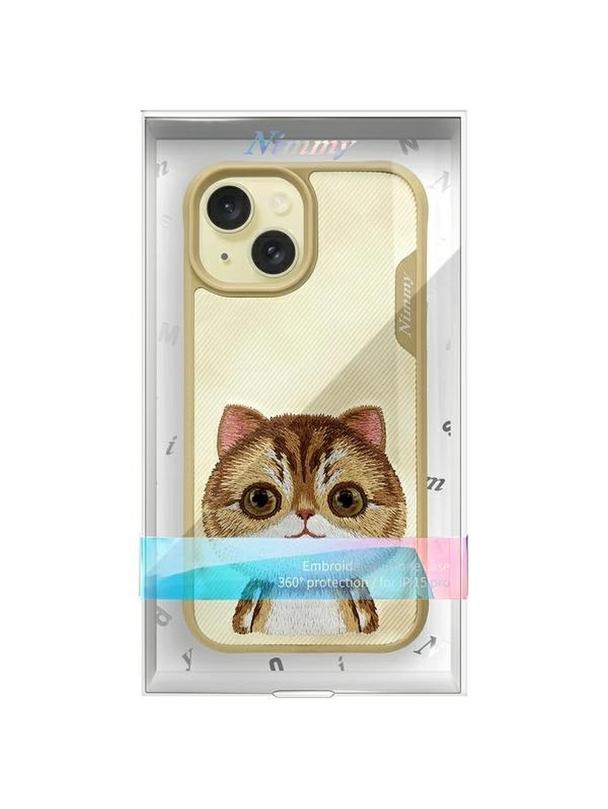 NIMMY futerał BIG EYED PET 2.0 Cat do IPHONE 15 khaki