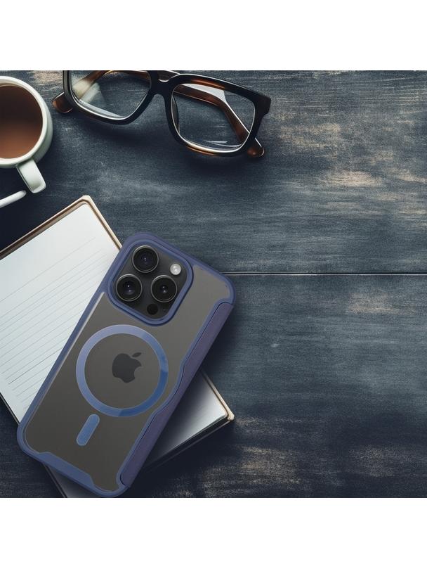 Kabura SMART MAG kompatybilna z MagSafe do IPHONE 15 Pro niebieska