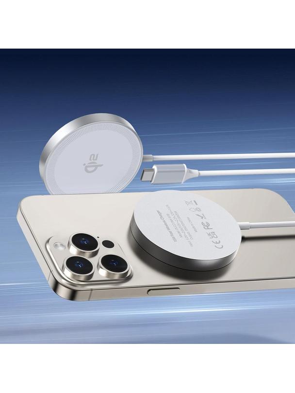 DUZZONA W18 - ładowarka indukcyjna kompatybilna z MagSafe 15W i ładowaniem Qi2 biała