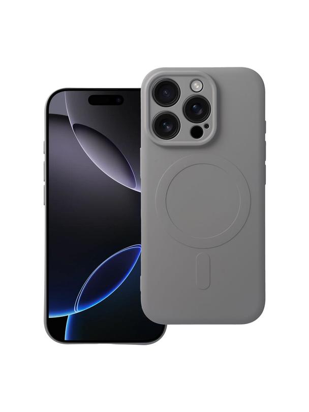 Futerał SILICONE MAG COVER kompatybilny z MagSafe do IPHONE 16 Pro tytanowy szary