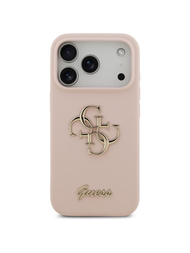 GUESS futerał do IPHONE 17 Pro GUHCP17LSC4GSMP (Silicone W/ Big 4G Script) różowy