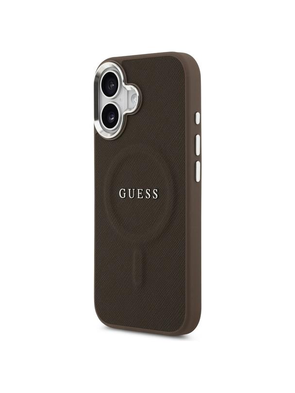 GUESS futerał do IPHONE 17 kompatybilny z MagSafe GUHMP17SPSAREGSW (PU W/ Classic Logo) brązowy