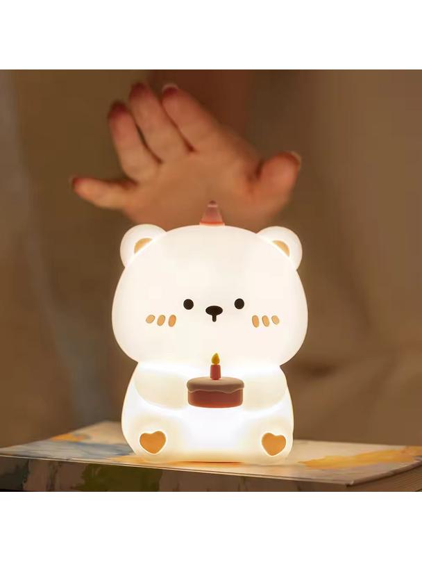 Lampka nocna Urodzinowy Miś Art Deco dotykowy