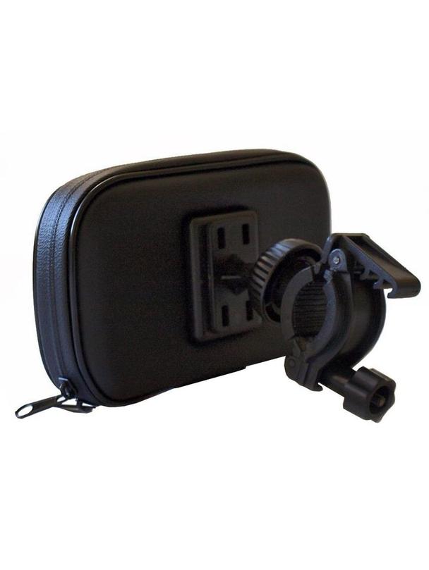 ART uchwyt rowerowy na kierownicę skórzany na telefon / GPS / MP4 AX-16 czarny