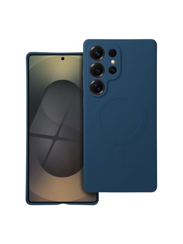 Futerał SILICONE MAG COVER kompatybilny z MagSafe do SAMSUNG S25 Ultra niebieski