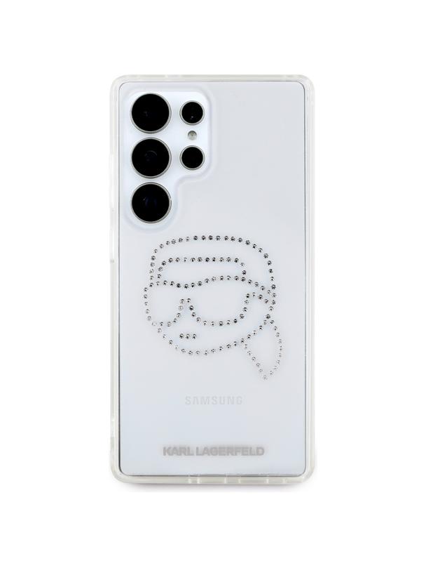 KARL LAGERFELD futerał do SAMSUNG S25 Ultra KLHCS25LHKHDCELT (IML Rhinestones K Head) transparentny