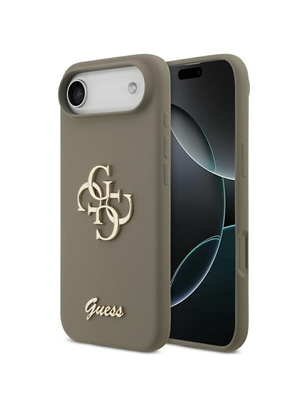 GUESS futerał do IPHONE 17 Air GUHCP17MSC4GSMW (Silicone W/ Big 4G Script) brązowy