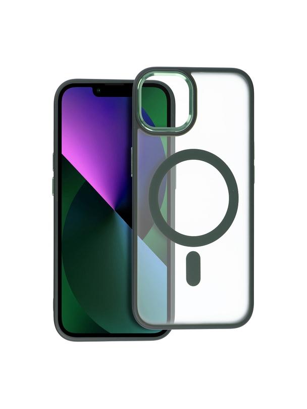 Futerał MATTE MAG COVER kompatybilny z MagSafe do IPHONE 13 zielony